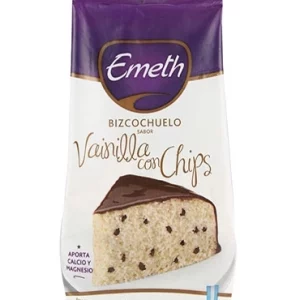 Bizcochuelo pouch vainilla con chips x450gr