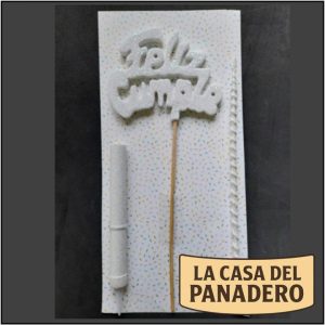 Set de Vela Feliz Cumple Blanco