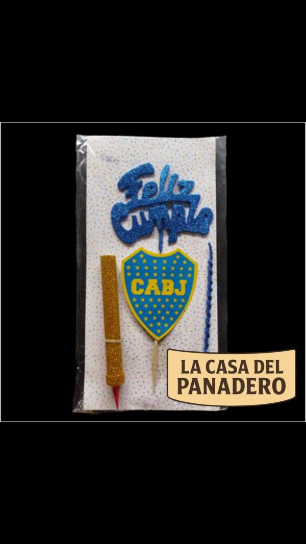 Set de Vela Feliz Cumple Boca