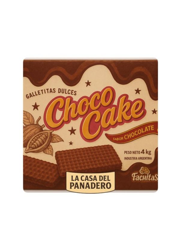 Galletita Chococake tipo Chocolinas x4kg a granel